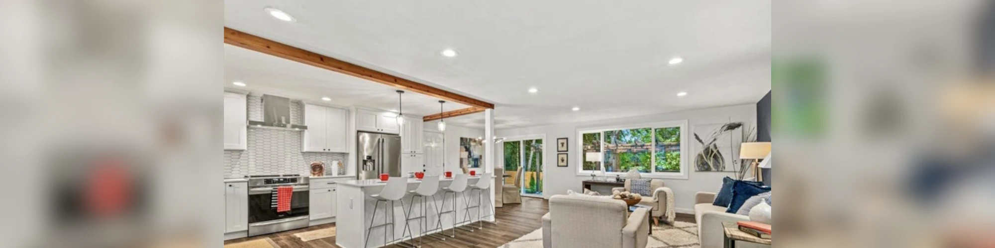 Bright White Open Concept Kitchen Remodel